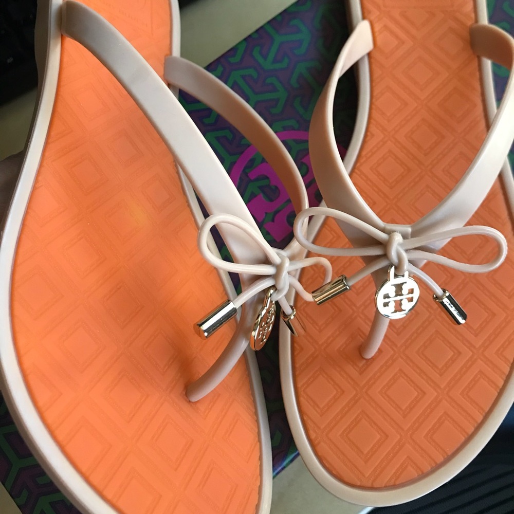 SOLD Tory Burch Jelly Bow Beach Flip Flop Sandals